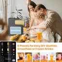 6 in 1 Slushie Machine for Home, No Ice Needed Slushy Machine 88oz Frozen Drink Maker, Bigger Tank, Auto Clean, Easy to Make Slush, Juice, Frappe, Milk Shake, Cold Drink and Cocktail