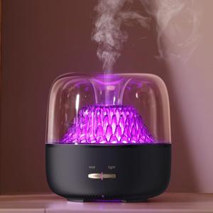 Essential Oil Diffuser for Home, Aromatherapy Diffusers Aroma Scent, Ultrasonic Cool Mist Humidifier with 7 Color Light, Modern Style Fragrance for Yoga, Spa, Bath, Office, Black
