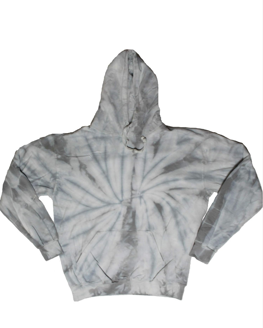 Silver Pinwheel Pullover Tie Dye Hoodie Sweatshirt-Men Women Teens, XL