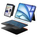 Keyboard Case for iPad Air 11 inch (M3 M2 2025 2024)&Pro 11, Magnetic Detachable iPad A16 11th/10th Keyboard, Trackpad,Backlit, Quiet Typing, Full Protection for Air 5th/4th Gen 10.9 inch (Black)