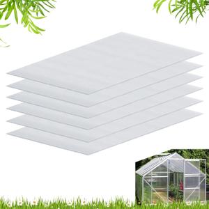 Polycarbonate Greenhouse Panels, Twin-Wall Polycarbonate Sheet, Clear Panels for Green house, Outdoor Garden, Plant Stand Roof (Grey 47.2''H x 23.6''W x 0.16''T, 14)