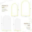 Metal Arch Backdrop Stand and Cover Set, 8FT, 6.6FT Party Backdrop, Easy to Assemble, Backdrop Stand for Parties, Birthday, Baby Showe