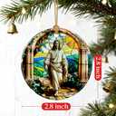 2 x Jesus Ornament | Christian Christmas Ornaments, Religious Christmas Decorations, Hanging Ornaments for Tree | Christian Home Decor | Christian Gift, Religious Gift, Lord Jesus Gifts for Easter