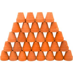 Mini Terracotta Pots  Small Clay Flower Pots for Succulents, Cactus, DIY Crafts, Fairy Garden, School Projects, Mini Planters, Set of 30 (Classic Cylinder, 1 Inch)