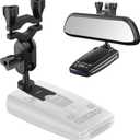 SDSACZMU Car Rear View Mirror Radar Detector Mount,for Escort Passport, Beltronics Vector and Rocky Mountain Phantom-T Radar Detector Rearview Mirror Stem Mount