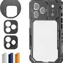 NEEWER Phone Cage Compatible with iPhone 17 Pro, Quick Release Video Rig Stabilizer Accessories with 67mm Filter Ring, 17mm Lens Backplate, T Mount Adapter, 4X Camera Control Cap, PA143 (Black)