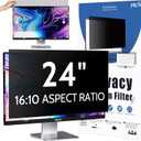Privacy Screen for Computer Monitor 24 Inch 16:10 Aspect Ratio, Anti Blue Light Glare Removable 24 in Privacy Screen Filter Protective Film, HD 24 Inch Privacy Screen Protector for Monitor