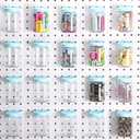 Unittype 20 Set Pegboard Organizer Accessories Peg Boards Jars with Lids Plastic Pegboards Bins Storage Containers Clear Peg Board Wall Organizer for Garage Sewing Office Home Supplies (Light Green)