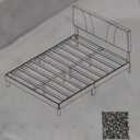 Novilla Full Size Bed Frame with Adjustable Headboard Platform Full Bed Frame with Linen Fabric Upholstered Headboard, No Box Spring Needed, Noise-Free, Wooden Slats Support, Easy Assembly, Beige