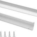 10 Pack Modern Style Finger Edge Pull Furniture DrawerHandles Hidden Cabinet Kitchen Drawer Handles Knobs, Silver 150mm