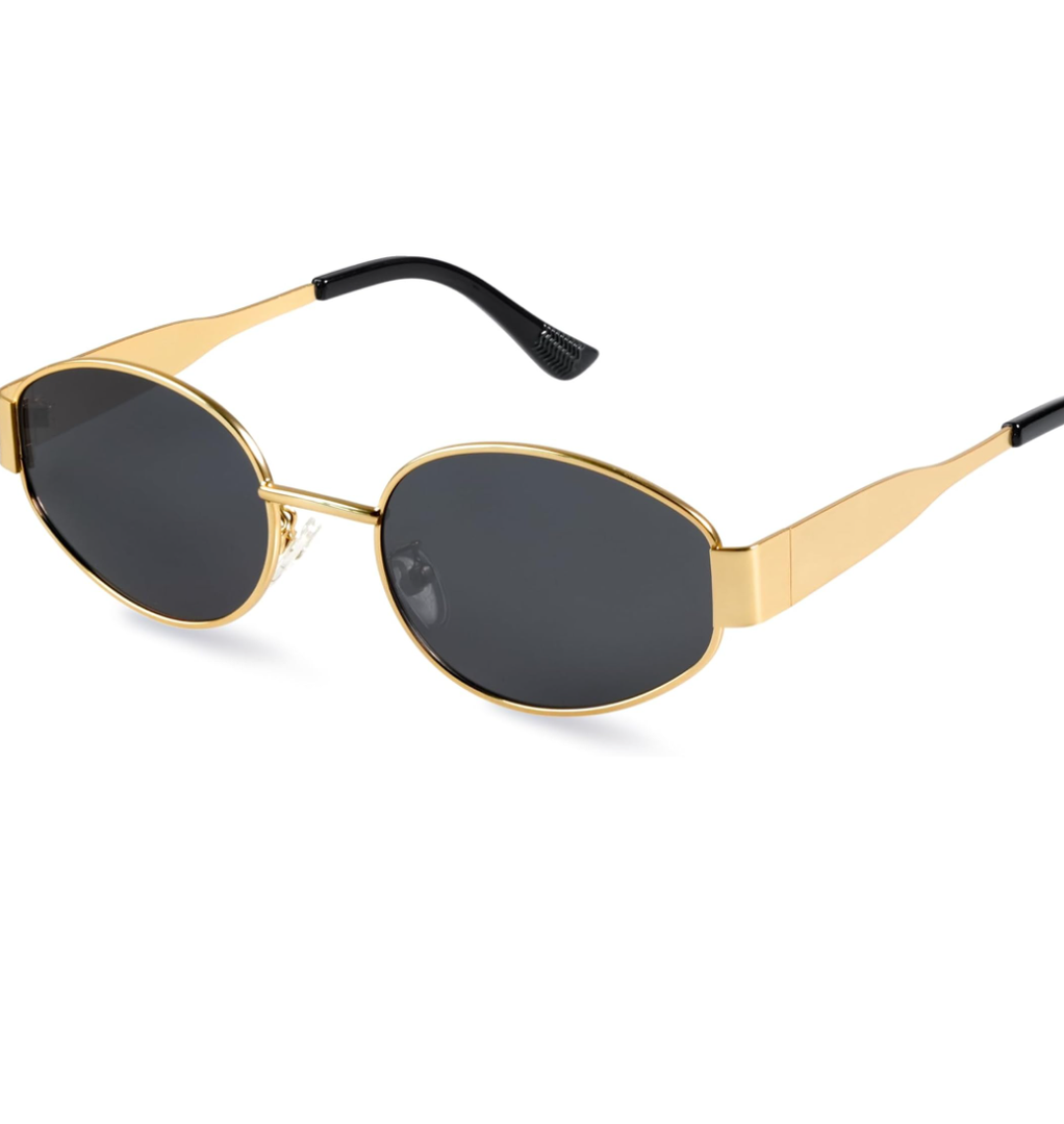 livho 2025 Trendy Oval Sunglasses - Stylish Polarized Shades for Everyday - Retro Metal Frames