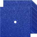 Gersoniel 24 Sheets Glitter Construction Paper for Graduation Cap Decoration Colorful Cardstock Grad Cap Cover Card Stock for Graduation Hat Topper Craft DIY(Blue)