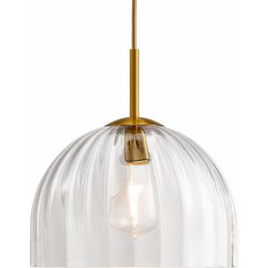 Modern Pendant Lights Kitchen Island, 11.8 Inch Dome Lampshade Large Chandelier, Rustic Farmhouse Industrial Ceiling Hanging LED Lighting Fixture with Clear Glass Bell Shade (30CM)