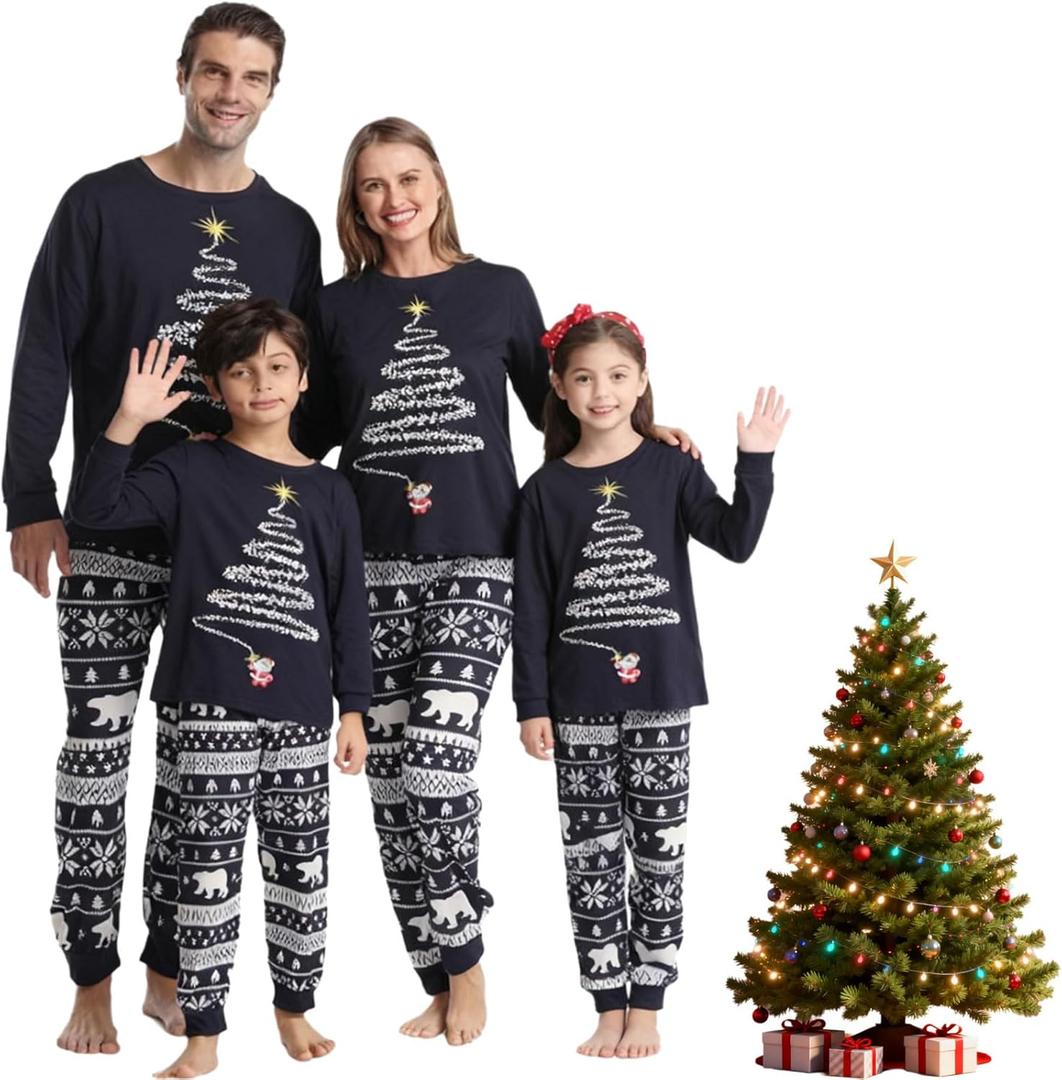 OLIHIG Matching Christmas Pjs For Family Christmas Family Set Family Christmas Matching Sets Family Sleepwear Pajamas (Women Large, A01)