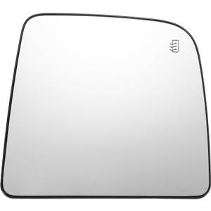 X AUTOHAUX Car Rearview Right Passenger Side Upper Part Mirror Glass Replacement W/Backing Plate Heated White Glass for Nissan Titan 2004-2015