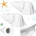 2 Pack Toilet Bolt Caps Decorative Toilet Bolt Screw Covers Ceramic Cute Bathroom Decor Fun Themed Gadgets Bathroom Replacement Parts (White)