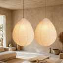 2CS Paper Lantern Light White Hanging Paper Lamp Shade 20 inch Chinese Japanese Lanterns Hanging Lantern Pendent Lantern Shade Interior Decoration