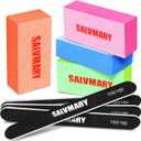 Nail Files and Buffers, Professional Manicure Tools Kit, 100/180 Grit Double Sided Emery Boards for Nails, 80/100 Grit Nail Buffer Blocks Supplies for Home Salon 8Pcs