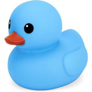Jumbo Rubber Duck Bath Toy - 8" Giant Ducks Big Duckie Baby Shower Birthday Party Favors (Blue)