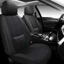 Full Coverage Leather Car Seat Covers Full Set,Waterproof Seat Covers for Cars,SUVs Pick-up Truck, Car Seat Cushion,Car Seat Protector,Black Seat Cover with 5 Seats