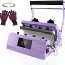 Tumbler Heat Press Machine 110V Tumbler Mug Press for 30oz 20oz 16oz Sublimation Straight Skinny Tumblers Glass Jar Cans & 11-15oz Mugs, DIY Cup Heat Press Transfer Print, Purple