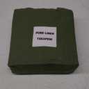 100% Linen Sheets Set Queen Size, Natural Pure Flax 4 Piece Bed Sets, 16" Deep Pocket, Breathable Cooling Bed Soft Durable Bedding, Machine Washable (Mossy Green, Queen)