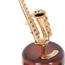 Saxophone Music Box, Alto Sax Model Musical Instrument with Rotating Base, Classical Music Box Home Decoration for Boys Girls Musician
