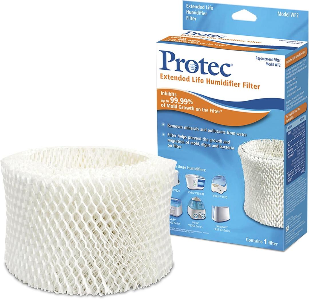 ProTec Humidifier Filter Replacement, Wicking, Pack of 3 Replacement Filter Works with Vicks Cool Mist Humidifiers and Other Models