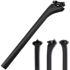 RXL SL Carbon Fiber seatpost Road Bike Offset Bicycle Seat Post 31.6 Mountain Bike seat Post Carbon seatpost, Size: 31.6*350mm