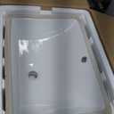 Undermount Bathroom Sink Rectangle, Hugsleek Interior Bowl Size 18 x 13 inch White Porcelain Ceramic Vessel Sink Under Counter Exterior Size 20x15in Rectangular Bath Sink Basin Lavatory Fireclay