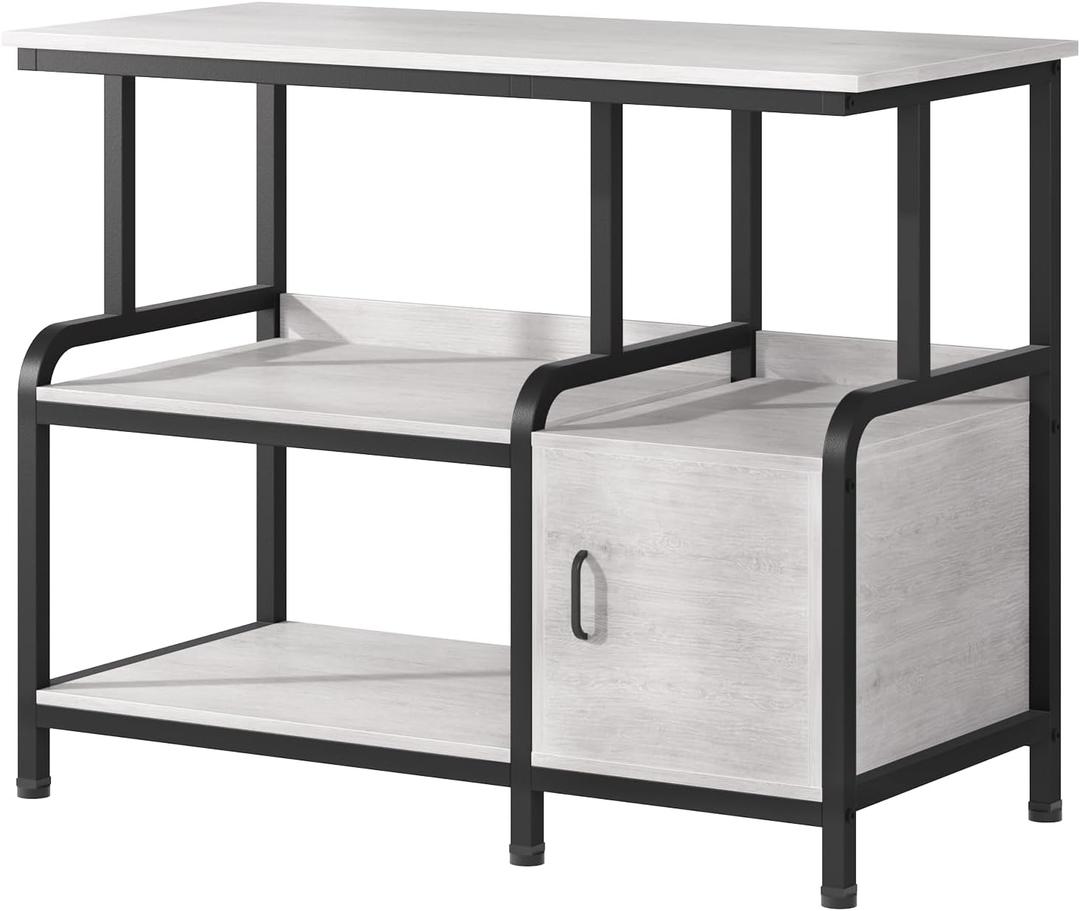 40-50 Gallon Fish Tank Stand 750 lbs Capacity Aquarium StandHeavy-Duty 3-Level Reptile Stand with Built-in Storage 36.8x15.7x31.5" Steel Terrarium Stand (Greige)