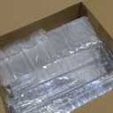 Nuogo 200 Pcs Mini Dessert Cups with Spoons Include 3 oz Square Plastic Appetizer Cups 2.5 oz Slanted Round Parfait Shooter Cup Small Clear Mousse Pudding Cup for Wedding Baby Shower Birthday Party (Transparent Color)