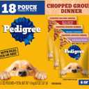 Pedigree Chopped Ground Dinner Wet Dog Food Pouches Variety Pack, 3.5 oz Pouches, 30 Count (18 Count (Pack of 1))