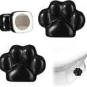 Honeydak 2 Pack Toilet Bolt Caps Decorative Paw Print Toilet Bolt Screw Covers Cute Ceramic Bathroom Decor Fun Themed Gadgets Bathroom Replacement Parts