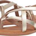 Amazon Essentials womens Casual Strappy Sandal (6.5, Gold)