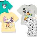 Amazon Essentials Disney | Marvel | Star Wars Boys and Toddlers' Short-Sleeve T-Shirts (Previously Spotted Zebra), Multipacks (XX-Large, Green/Orange/Yellow/Mickey Print)