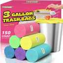 Small Trash Bags 3 Gallon -150 Count Mini Garbage Bags Unscented,12 Liter Colored Plastic Trash Can Liners,Strong Wastebasket Liners for Bathroom Toilet and Home