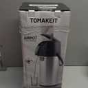 TOMAKEIT Airpot Coffee Dispenser Thermal with Pump,3L/102 Oz Insulated Stainless Steel Large Airpot Coffee Carafe Lever Action for Hot/Cold Water,Thermal Carafe for Hot Cocoa for Parties (101.4 Ounces)