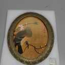 Zelvix Vintage Wall Art Framed Artwork, Embossed Resin Antique Decor with Floral and Bird Art, 8x10 Oval Picture Frame, Oil Vintage Painting Reproduction for Room, Gallery and Living Room