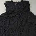 Women's Black Dress Plus Size Summer Casual Boho V Neck Ruffle Sleeve Flowy Short Sundress Pockets Beach 18W