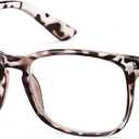 Nearsighted Myopia Glasses for Men Women, Blue Light Distance Glasses with Spring Hinge