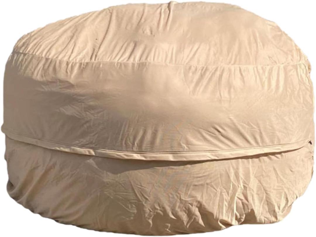 BCU Big Bean Bag Cover Inner Lining for Filler Beanbag Beans Storage Reusable Washable, 6FT, Cover-Inner