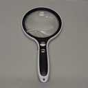 Large Magnifying Glass with Lights,10X 25X 45X 60X Handheld Lighted Magnifier, 5in Page Magnifier LED Lights, Magnifying Glass for Reading Small Prints & Low Vision Seniors with Aging Eyes