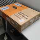 WAMPAT End Table with Charging Station, White Side Table with Storage Cabinet and Drawer, Wood Nightstand with Power Outlets & USB Ports for Bedroom, Living Room