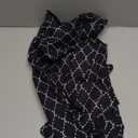 SHASAK Men's Cotton Long Kurta With White Chains Look Print (XX-Large, Black)