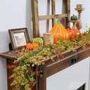 Riceshoot 6ft Thanksgiving Garland Decor Bog Pimpernel Garland Fall Small Leaf Autumn Decor for Harvest Thanksgiving Wedding Indoor Outdoor Decorations Table Centerpiece