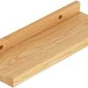 Wooden Wall Shelves, Wall Storage Racks, Straight Board Bookshelf, Wall Decoration, Suitable for Living Room, Kitchen, Bedroom(Natural,11.8 * 5.9 * 1.7)