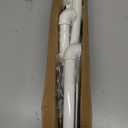 ERYTLLY Industrial Pipe Wall Mounted Clothes Rack,38 Inches Heavy Duty Detachable Garment Rack,Multi-purpose Hanging Rod for Closet,White (1)