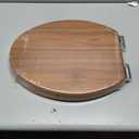 Elongated Toilet Seat Molded Wood Toilet Seat with Quietly Close and Quick Release Hinges, Easy to Install also Easy to Clean by Angol Shiold (Elongated, Natural)