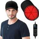 Laser Hair Growth Cap, Red Light Hat, Black